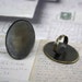 2 Antique Bronze Brass Adjustable Ring Base Blank 40x30mm SALE RG083