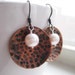 Hammered Copper Domes and Light Pink Pearls, Hand Textured Copper Earrings, Oxidized Metals, Mixed Metal Jewellery, Circular Earrings