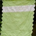 Baby Quilt in Green with Polka Dots Flannel and Cotton Floral Print, Ready to Ship