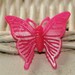 Medium Resin Butterfly Cabochon Hot Pink....37mm Poppy Exclusive