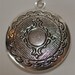 4 pcs.... Antique Silver Medium...Round....Circle Printed Lockets Cameo Cabochons Pendants