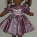 American Girl doll clothes - Purple Silver Dress with Shoes