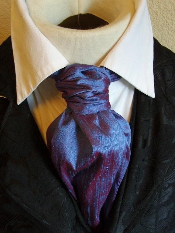 Ascot Tie Cravat Necktie Neckwear DUPIONI SILK by elegantascot