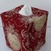 Waverly Red Toile reversible tissue box cover
