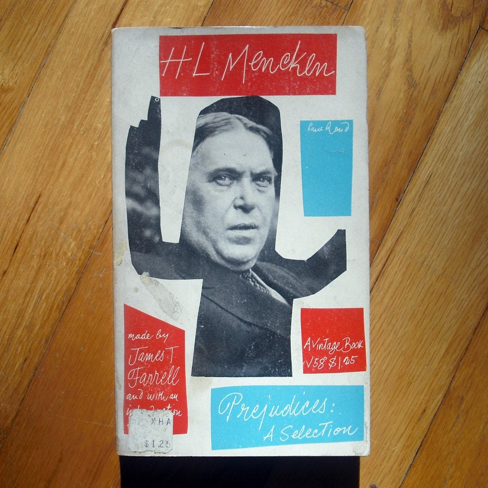 Paul Rand book cover design 1958. Prejudices A by NewDocuments