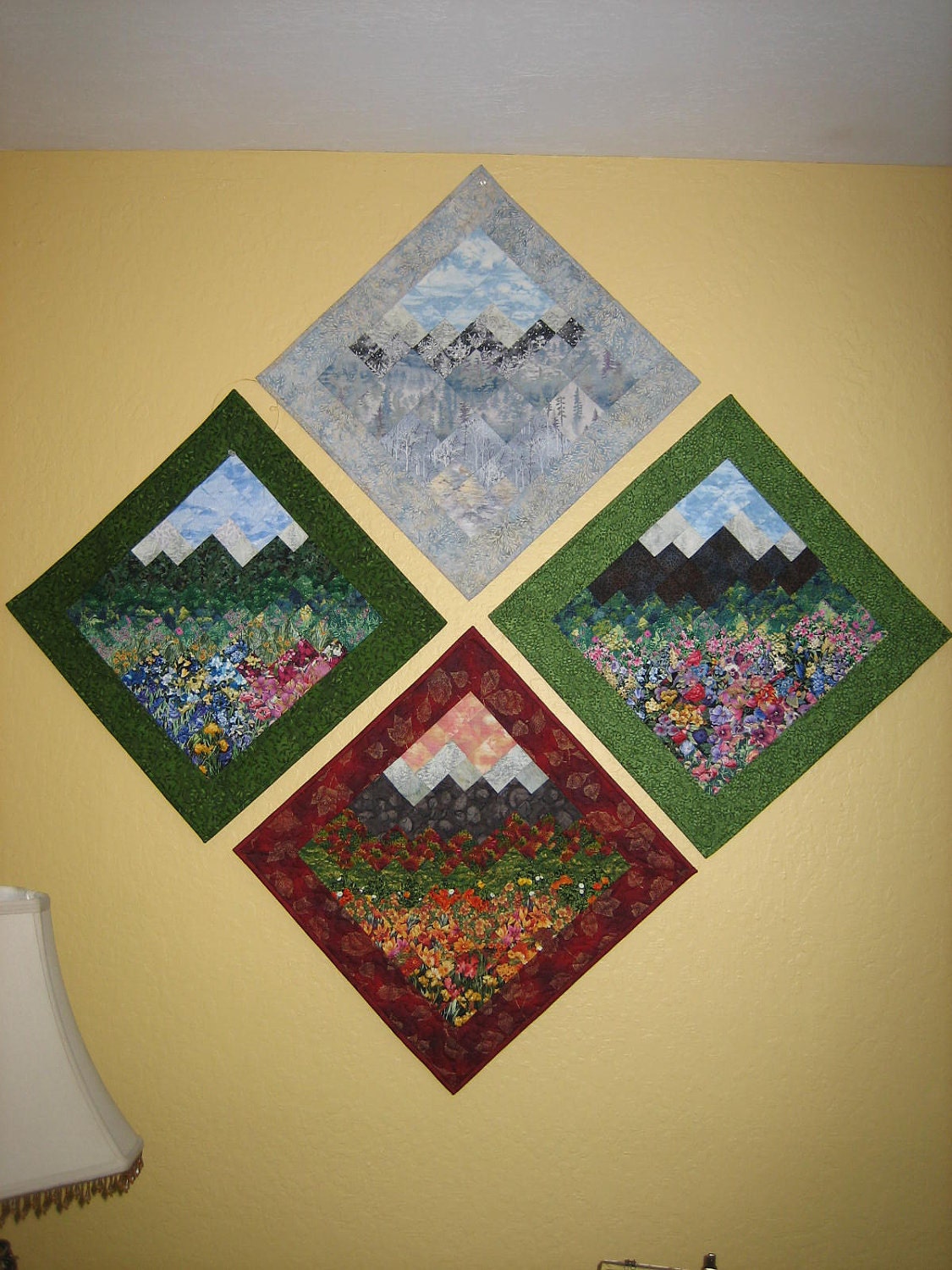 Art Quilt Four Season Wall Hangings