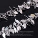 Chain, Rhodium-plated. Leaf dangle, Sold per pkg of 50cm