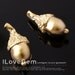 NP-1140 Matt Gold plated over Pewter, Acorn, charm, 2pcs