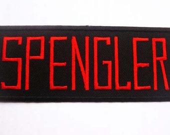 Free shipping Ghostbusters SPENGLER Movie Custom Uniform Name Tag Iron On PATCH 4.5x12 cm