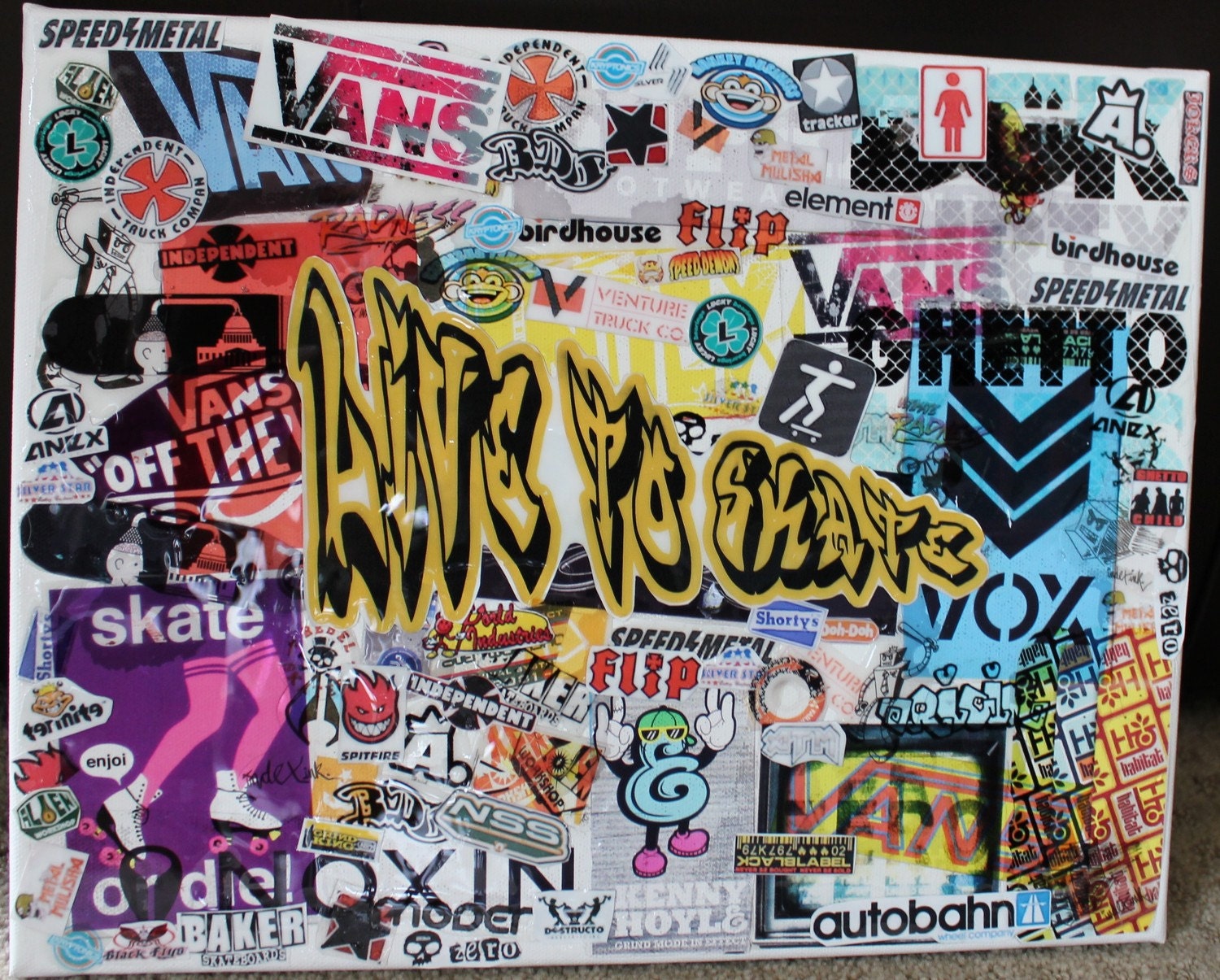 Skateboarding Sticker/ Graffiti Wall Art Canvas