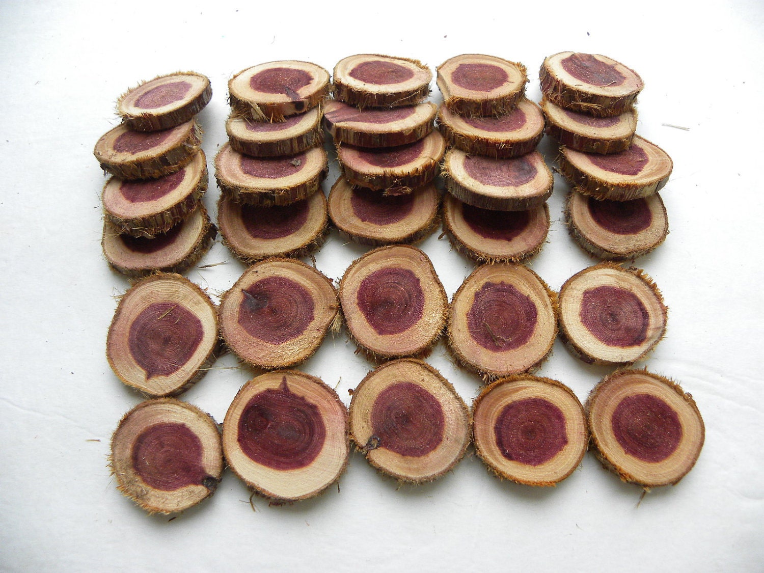 Cedar wood rounds25 smaller Woodland Wedding place