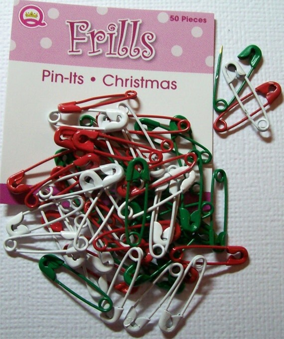 50 christmas themed coiled safety pins for crafts close out 50 christmas themed coiled safety pins for crafts close out