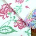 Embroidered Pillowcases Pillow Cases Slips - Vintage Cotton Matching Pair 7257