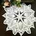 Large Doily or Centerpiece Pineapple Patterned in Crisp White 7414