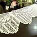 Vintage Filet Crochet Runner or Sofa Doily 7421