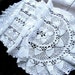 Crochet Lace Table Runner or Table Scarf in White 7486