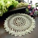 Tatted Vintage Doily - Ornately Tatted in Light Ecru 7794