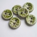 Lime Green Basket Weave Ceramic Buttons