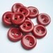 Cherry Red Ceramic Buttons