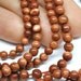 Glittery Red Goldstone Round Beads - 15'' STRAND - AAA - 6 mm - 110323-04