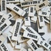 Word Tiles set of 64 black and white tiles