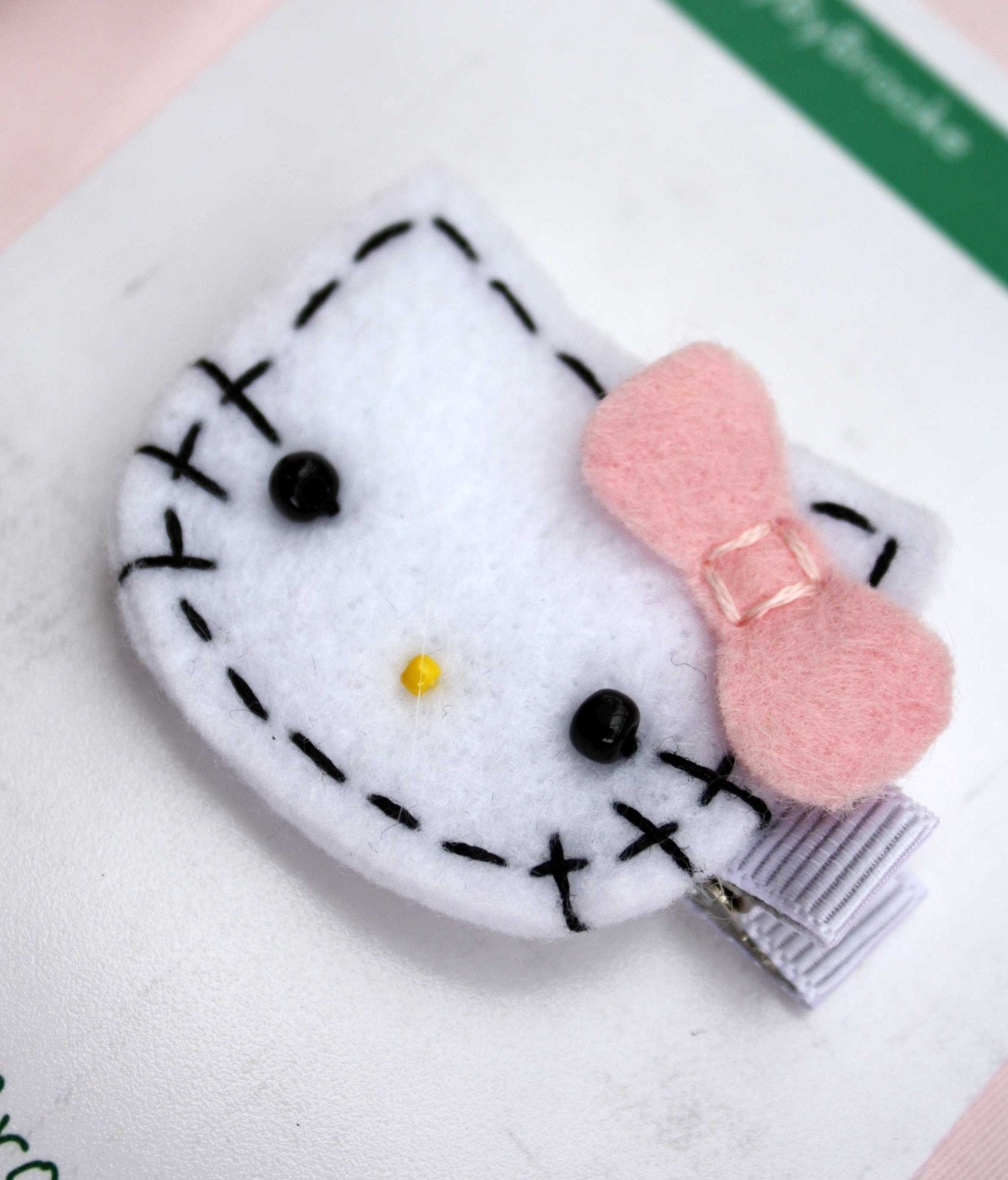  Felt  Hello  Kitty  Hair Clip