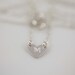 Sterling silver tiny initial heart necklace