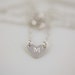Bridesmaid gift deal - Silver Initial tiny heart necklace by hand stamp - MADE TO ORDER