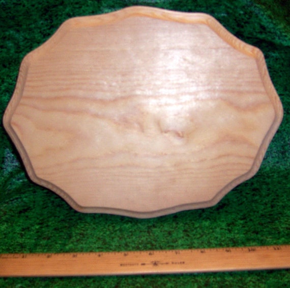 Unfinished wood scalloped beveled edge oval sign board 9 x
