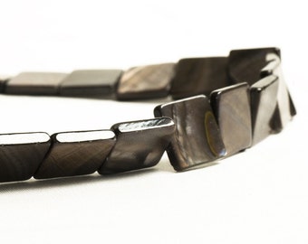 Polished Grey-Silver Shell Headband