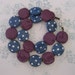 Kazuri Bead Necklace in Violet and Blue and White Spots