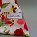 Wash bag for kids and light travelling- floral oilcloth fabric