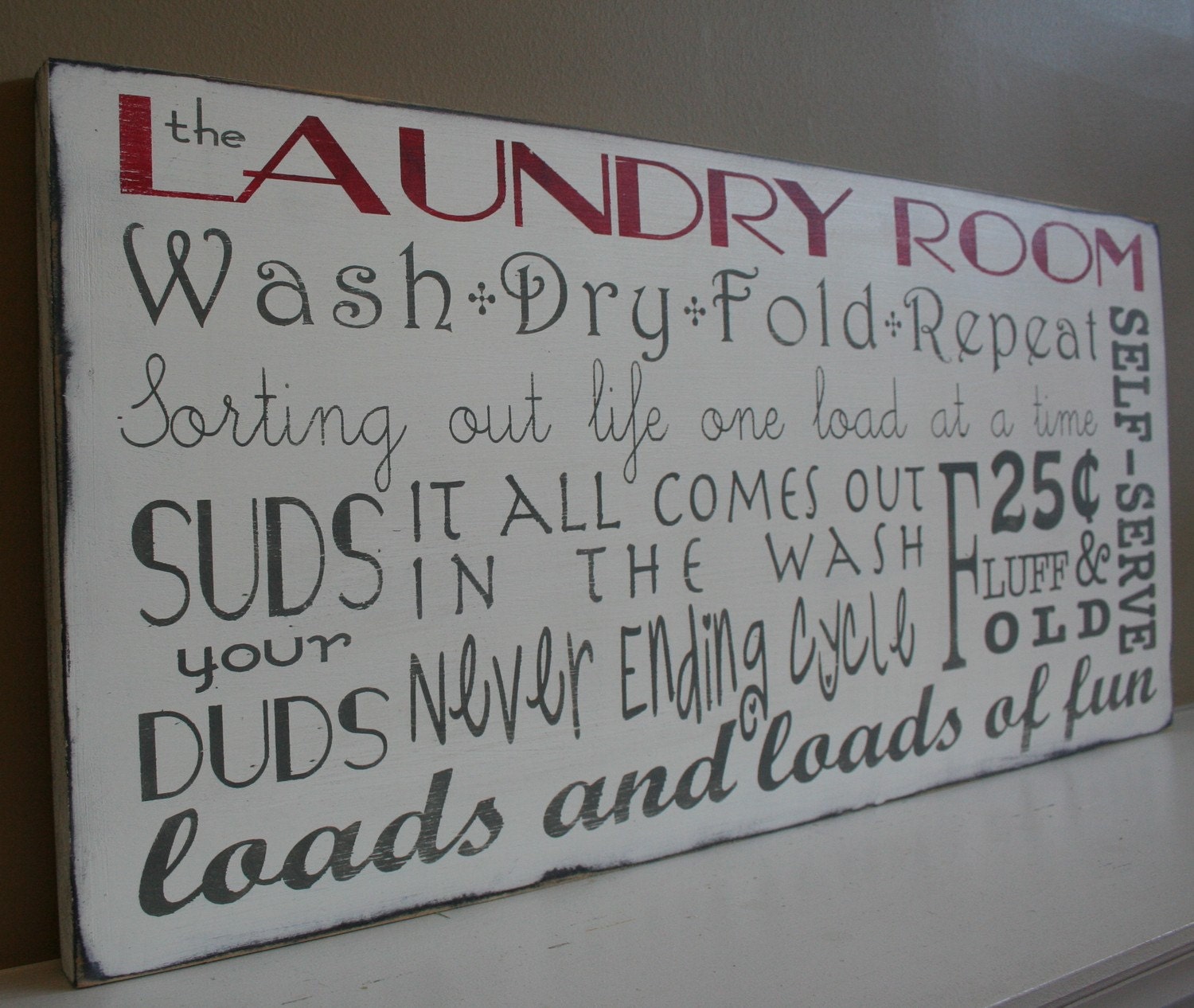 The Laundry Room Typography Word Art in by barnowlprimitives