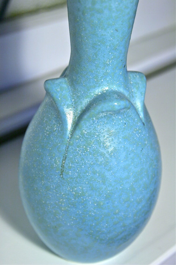 Blue Vase by Haeger Pottery RARE Color and Shape