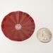 Really BIG Red Bakelite Button Textured Wafer 2 Inches - 50mm