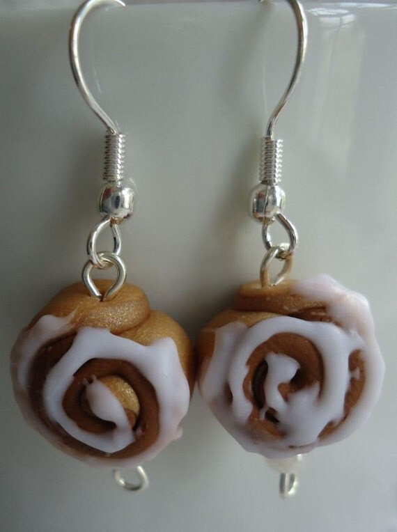 Items similar to Cinnamon Roll Earrings on Etsy