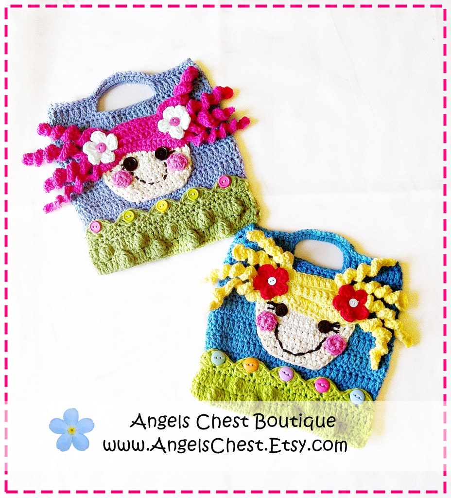 crochet lalaloopsy hat pattern Lalaloopsy Crochet Loopsy Purse Inspire AngelsChest Lala Doll by