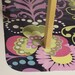 LAST ONE Laminated Cotton Oilcloth Splat Mat Art cloth medium size 30" x 30" kids tablecloth high chair Amy Butler large flowers