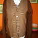 vintage 1950s BROWN acrylic sweater
