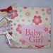 BABY GIRL Chipboard 6x6 Mini Scrapbook Album - PREMADE