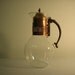 Vintage Mid Century Modern - Princess House Carafe - clear glass and Copper- Elegant