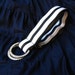 Vintage Grosgrain Ribbon Belt with Round Rhinestone Buckle - 40 inches