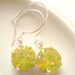 Yellow Opal Swarovski stone Silver earrings, bridesmaid gift, Wedding earrings
