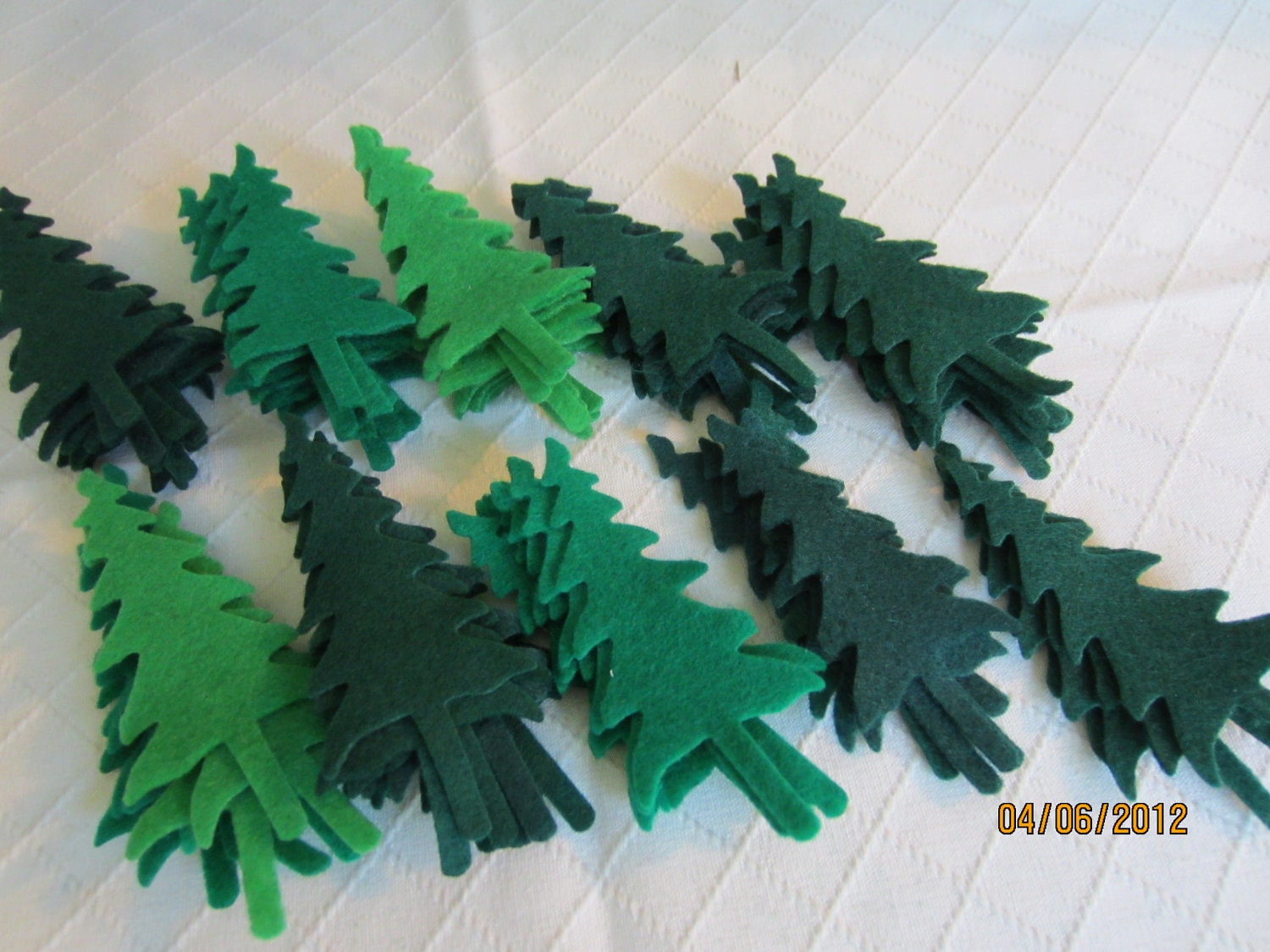 Evergreen Felt Trees 50 Piece Die Cut Felt Trees Green Pine