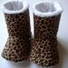 Leopard Print Vegan Non-Slip Slipper Boots