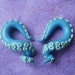 Teal Aqua Tentacle Gauged Earring
