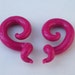 Fuschia Plug Gauge Earring