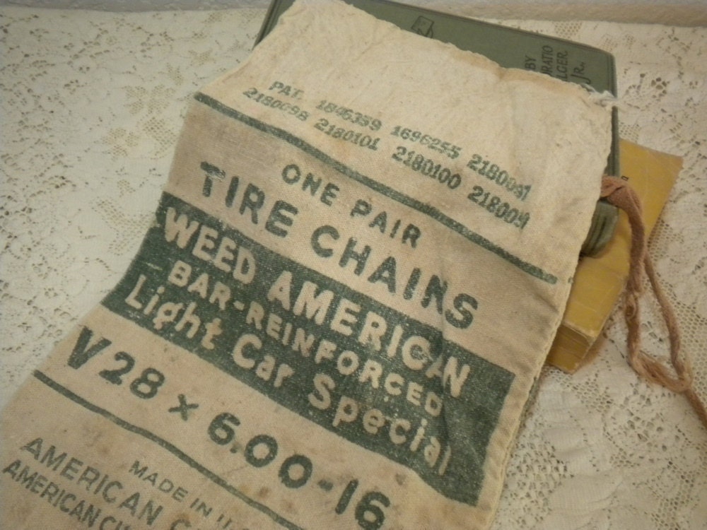 Vintage Car Tire Chain Bag Weed American Light Car Special