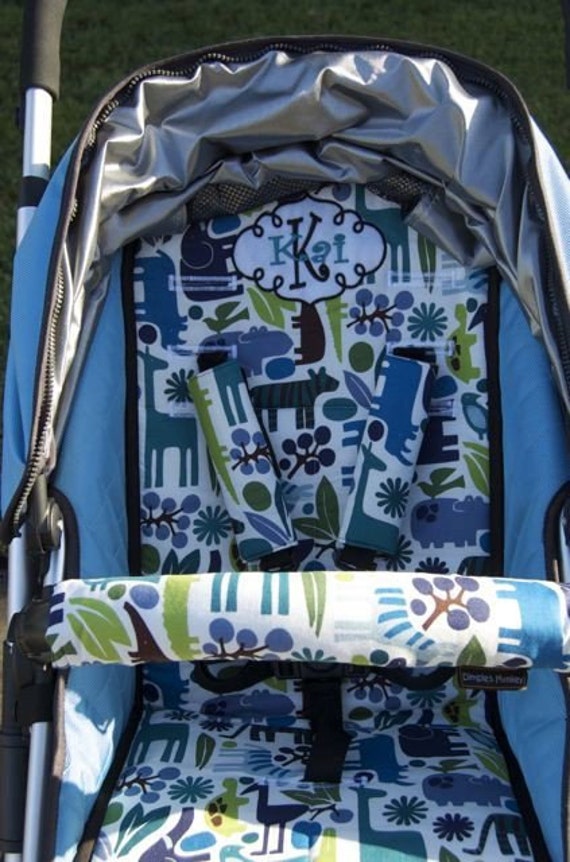 Personalized Reversible Stroller Pad Liner Uppababy Vista