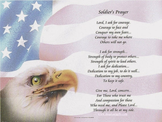 Items similar to American Eagle Soldier's Prayer on Etsy